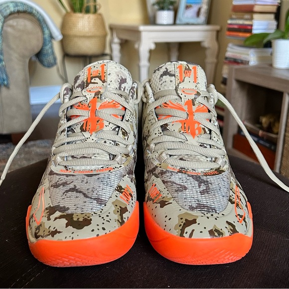 RARE PUMA Lamelo Ball Mb.01 Camo Basketball Sneakers with Orange XXX Accents main image 5